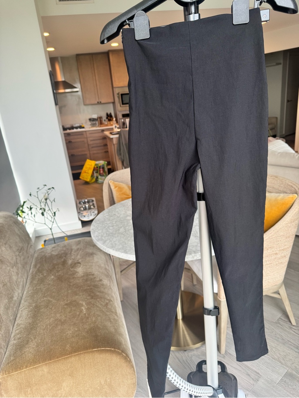 ASOS DESIGN High-Waisted Slim Leg Trousers Size S Black Work Pants NWT